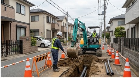 とび・土工工事の様子